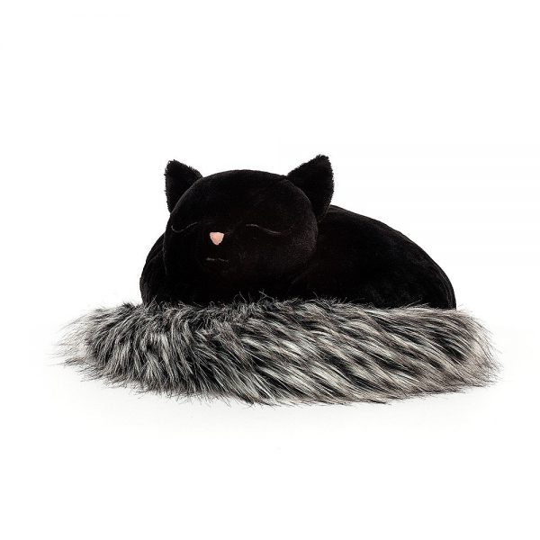 Jellycat Pluszowy kotek śpiący w gniazdku 19 cm - Tulmisie